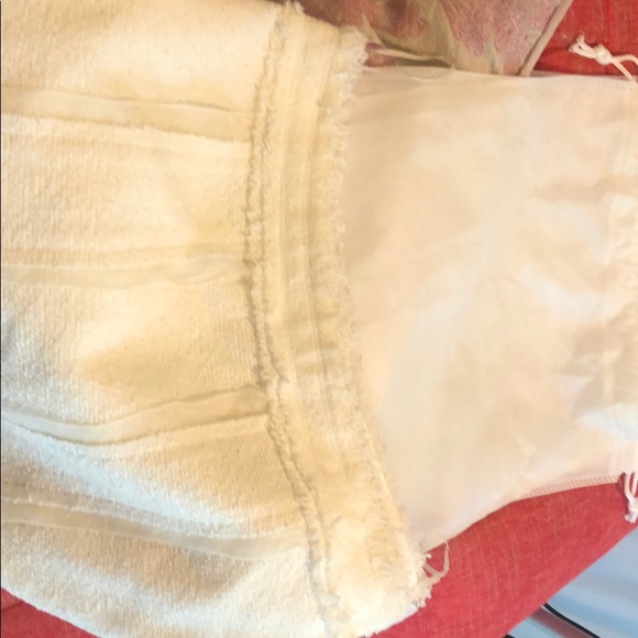 Liza Biday lined cream skirt sz 4 - Picture 5 of 6